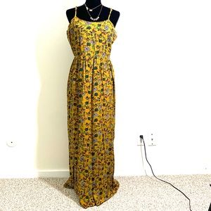 Easel Mustard bohemianMaxi Dress size L‎